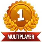 Immagine che mostra una medaglia col numero 1 e la parola multiplayer.